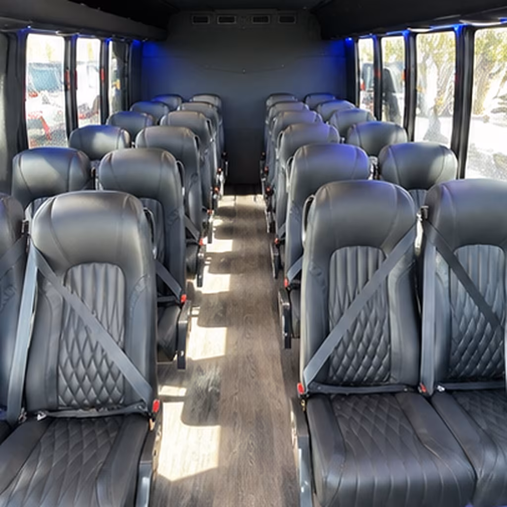 madera 28 passenger minibus interior