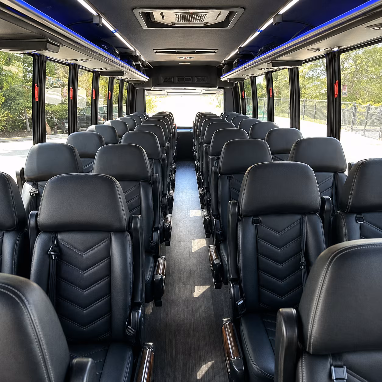 madera 30 passenger minibus interior