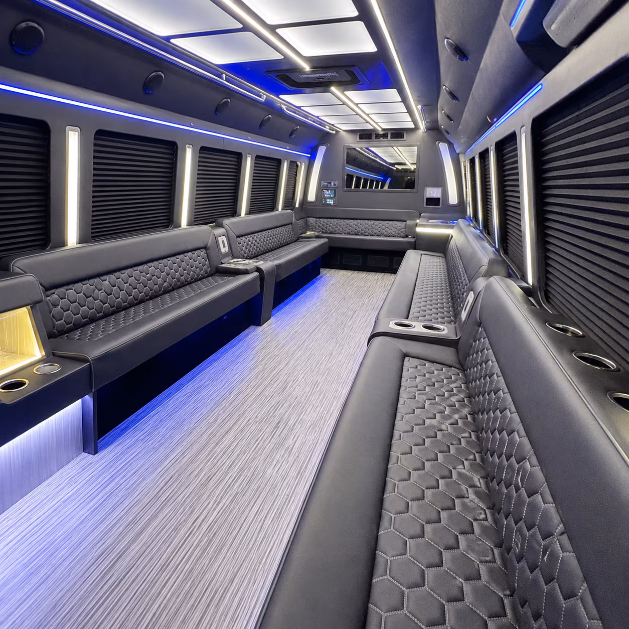 madera party bus rental interior